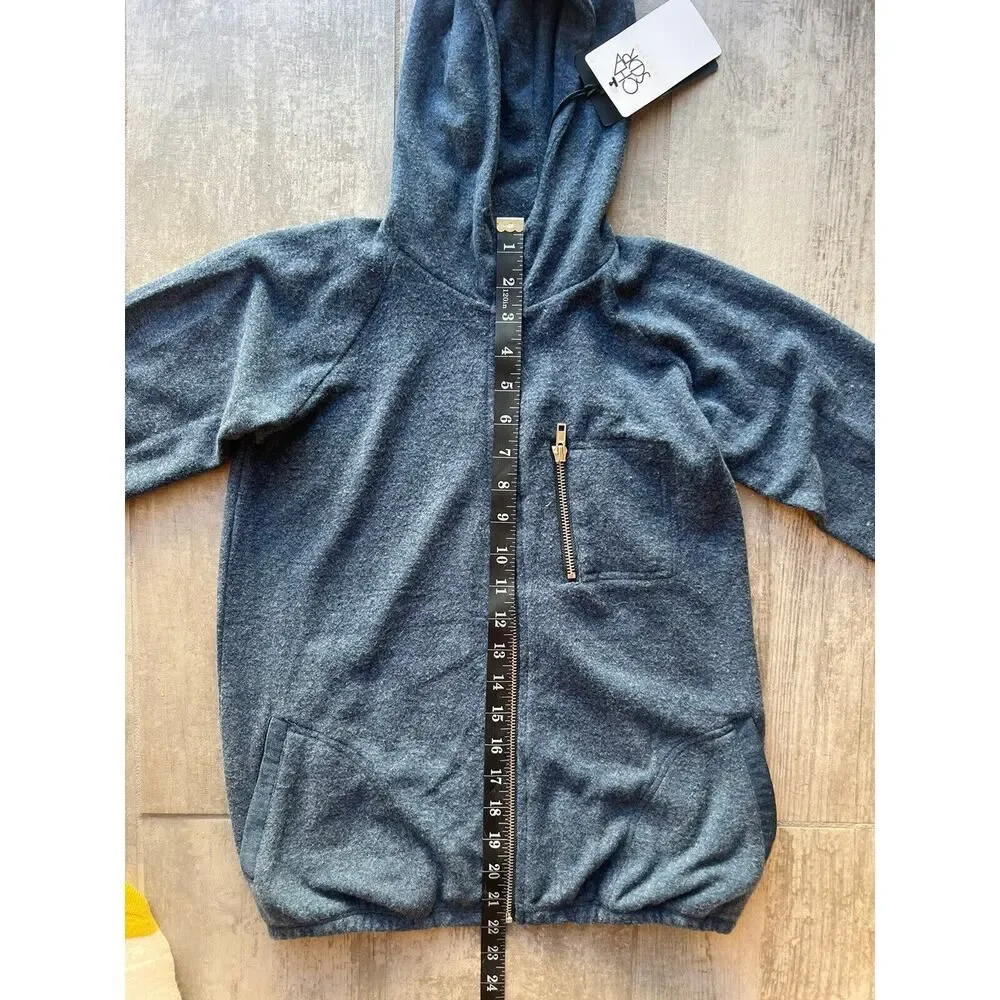 CHASER Boys Striped Hoodie Sweatshirt Full Zip Blue White Designer NEW 12